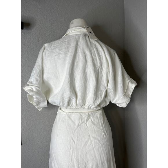 Just BEE Queen Chiara Dress V Neck Ecru XS - Picture 9 of 11